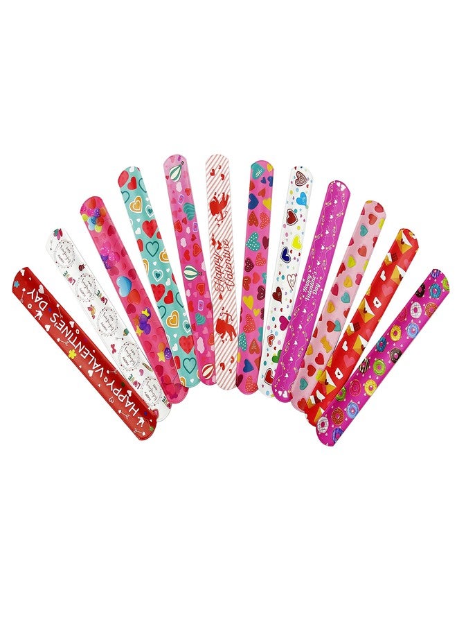 DimiGlobal Valentine Slap Bracelets for Kids Valentines Day Slap Bracelets Bulk for Boys and Girls Holiday Slap Bracelet Party Favors Supplies Classroom Prizes Exchanging Gifts (24) - Image 4